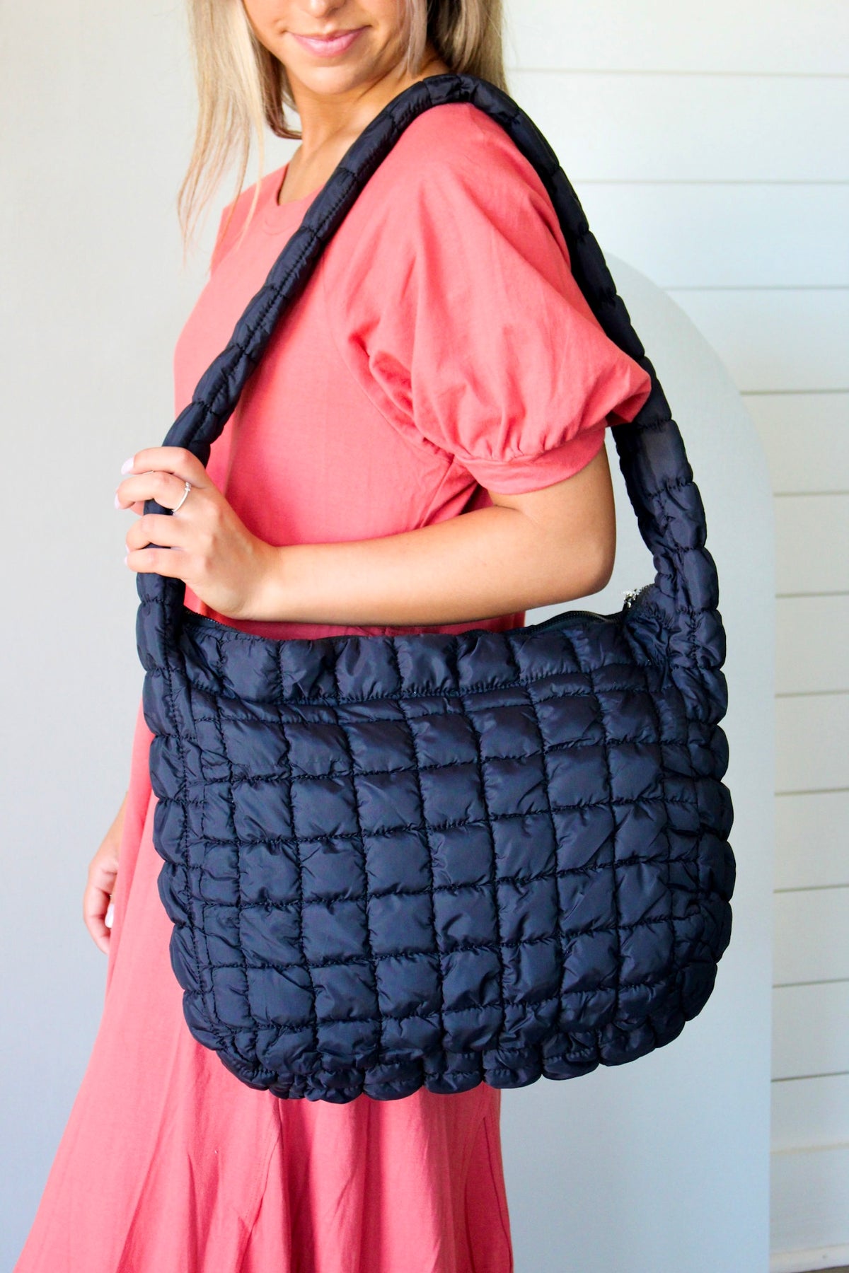 On Cloud Nine Quilted Carryall • Black