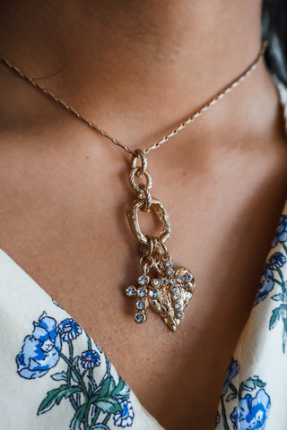 Life & Love Charm Necklace • Gold