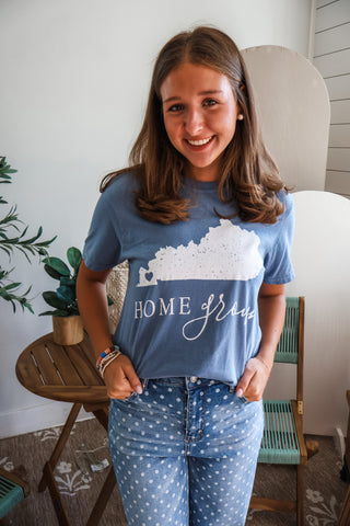 Home Grown Graphic Tee • Denim Blue