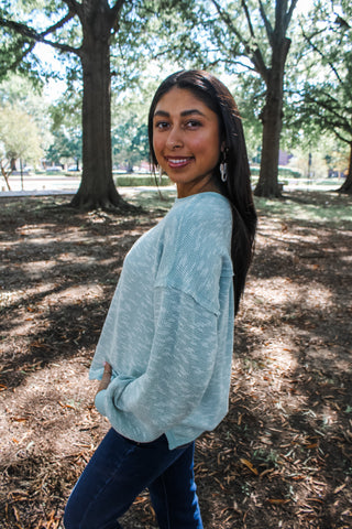 Talk To Me Slub Knit • Mint - FINAL SALE