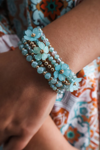 Blooming Days Bracelet • Teal