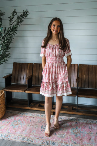Sweet Promises Paisley Dress • Dusty Rose