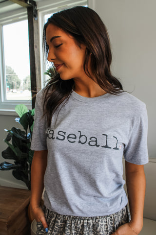 Simply Baseball Graphic Tee • Heather Grey