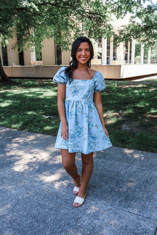 Day Blooms Denim Mini • Blue Floral