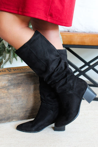 Sutton Tall Slouch Boot • Black