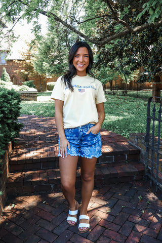 Red, White & Blue Graphic Tee • Lemon