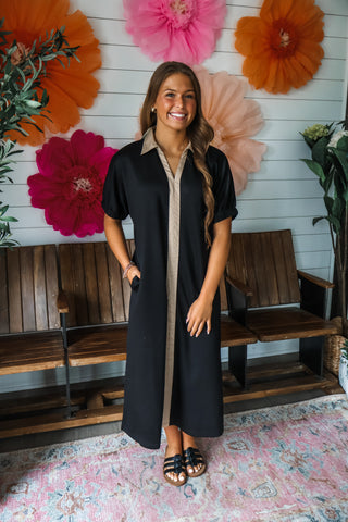 Meet In The Middle Midi • Black/Tan