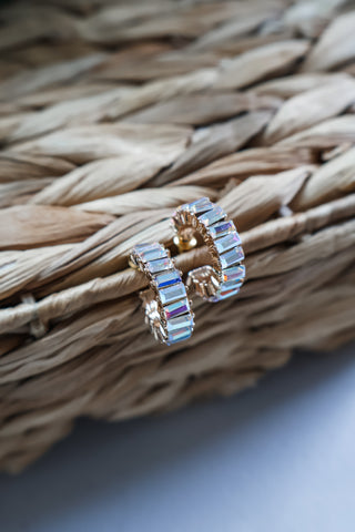 Shine & Sparkle Hoop Earrings • Gold