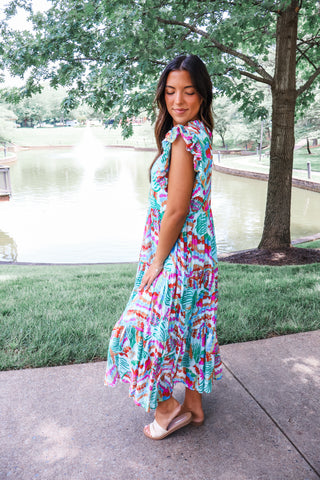 Summer Style 41 • Coastal Print Ruffle Midi - FINAL SALE