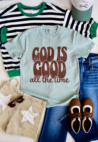 God Is Good All The Time Graphic Tee • Sage