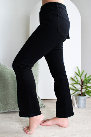 Keri Mid Rise Straight | Tummy Control • Black