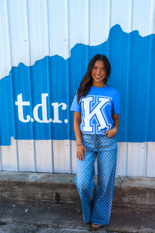 K Is For Kentucky Graphic Tee • Blue