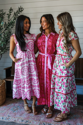 Garden Party Shirtdress • Red Floral - FINAL SALE