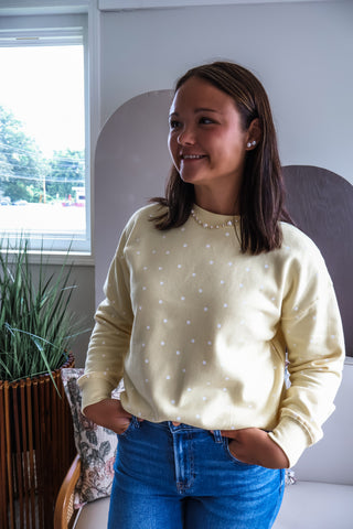 Parker Dotted Pullover • Yellow