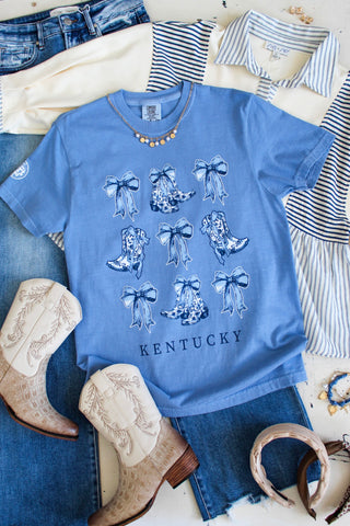 Boots & Bows Kentucky Graphic Tee • Blue