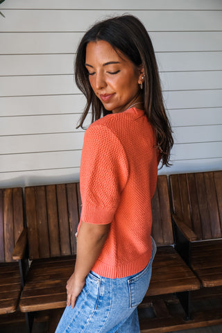 Sunshine Coast Cardigan Top • Orange