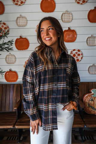 Boots & Bonfires Plaid • Black