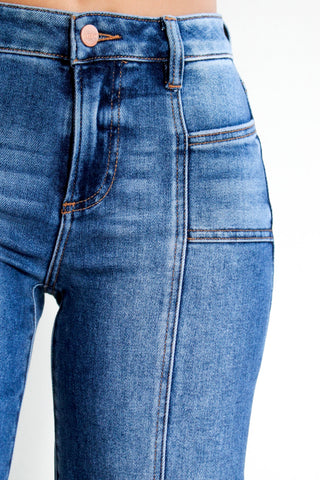 Raquel Front Seam Wide Leg • Dark Wash