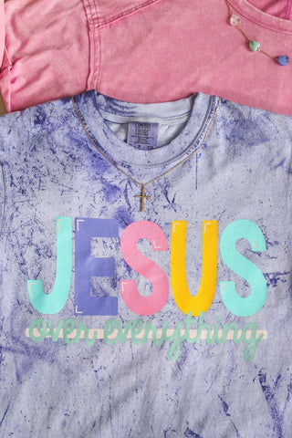 Jesus Over Everything Graphic Tee • Amethyst