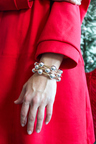 Season To Shine Ball Bracelet • Silver Mix