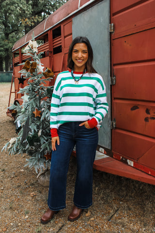 Naughty Or Nice • Green Stripes