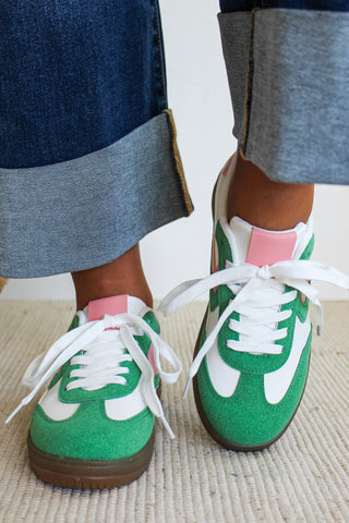 Good Vibes Sneaker • Green/Pink
