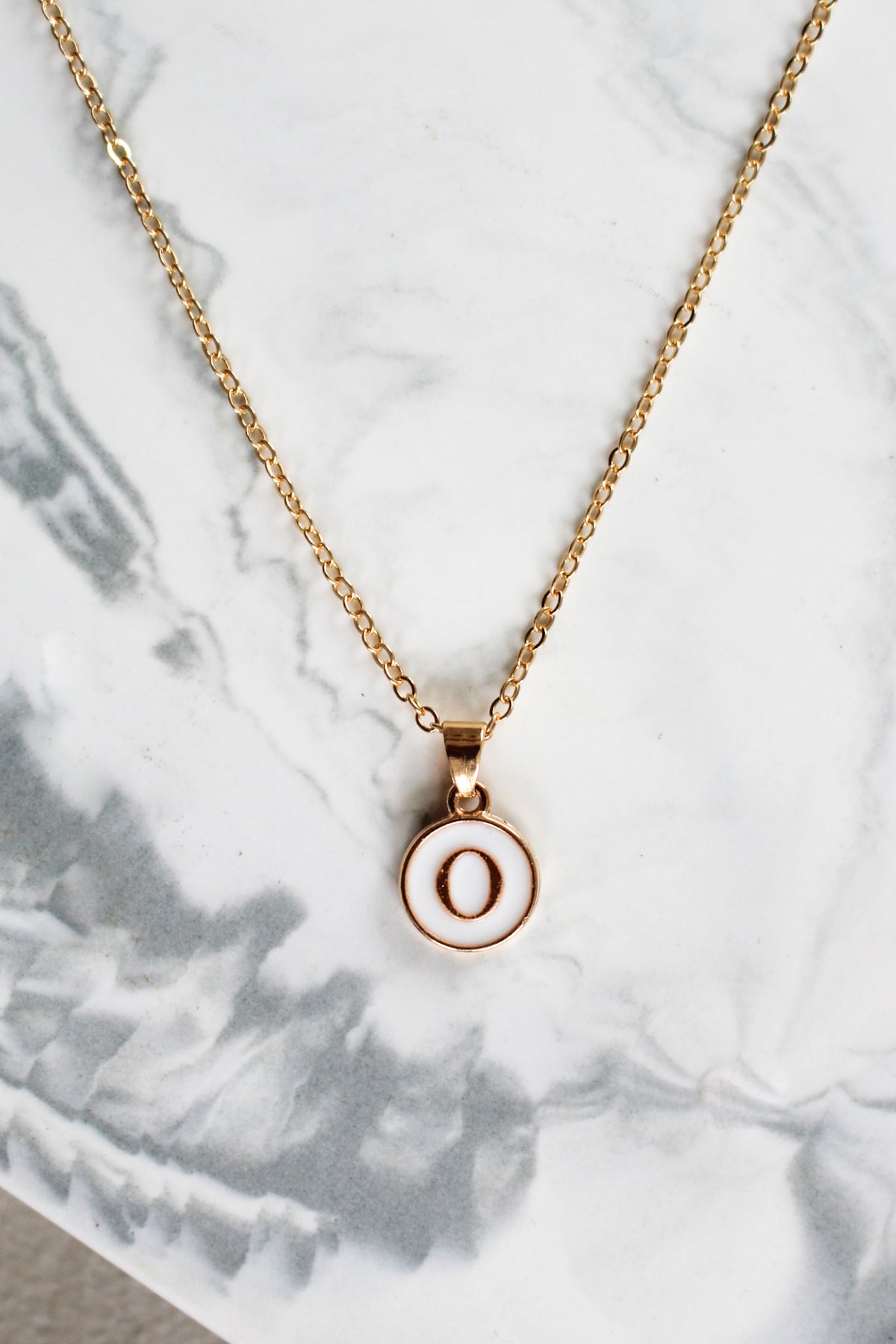 Forever Yours Initial Necklace • O