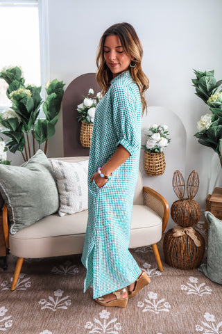 Gingham & Grace Maxi • Green