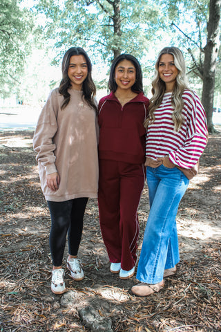 Move Forward Track Pants • Burgundy