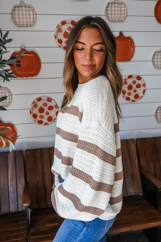 In My Fall Feels • Mocha Stripe