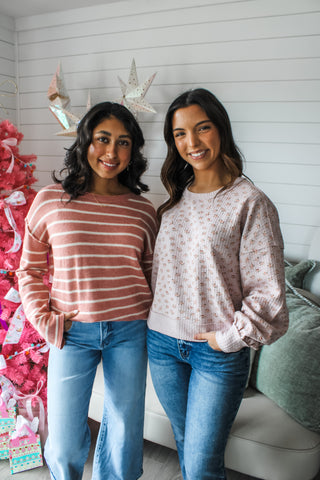 Making A List • Salmon Stripes - FINAL SALE