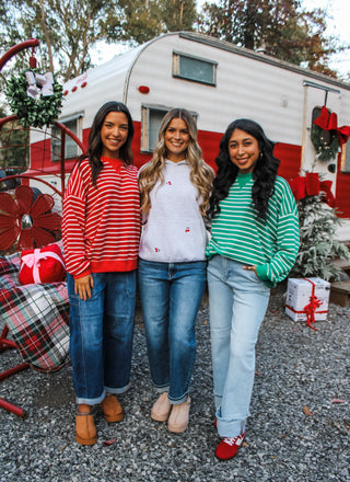 North Pole Stripes • Red - FINAL SALE