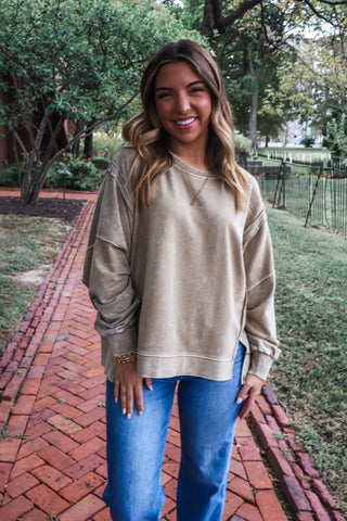 Riley Mineral Pullover • Tan