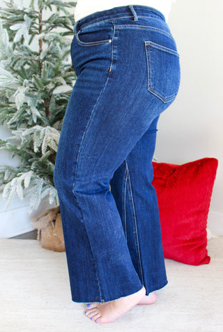 Lexie Crop Wide Leg • Dark Wash - PLUS