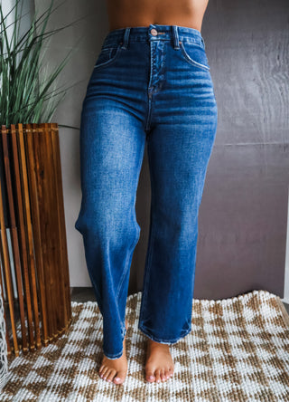 Raleigh Wide Leg | Tummy Control • Dark Wash