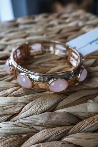 Tidal Moon Bangle Bracelet • Pink