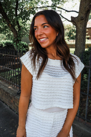 Coastal Cruise Skirt Set • Cream
