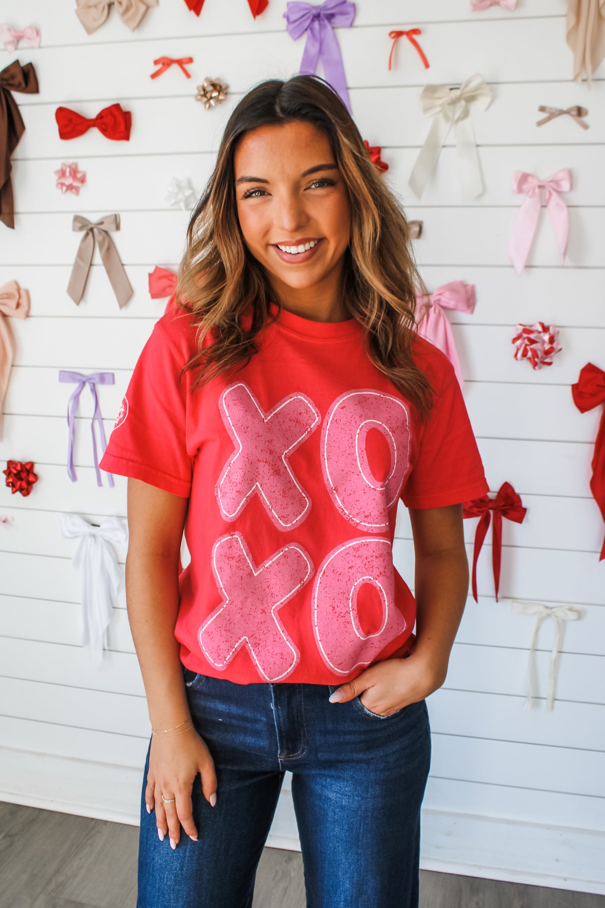 XOXO Graphic Tee • Red