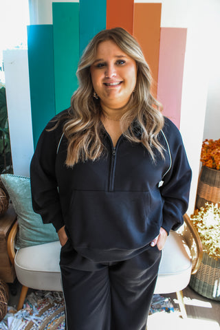 Fast Forward Half Zip • Black - PLUS