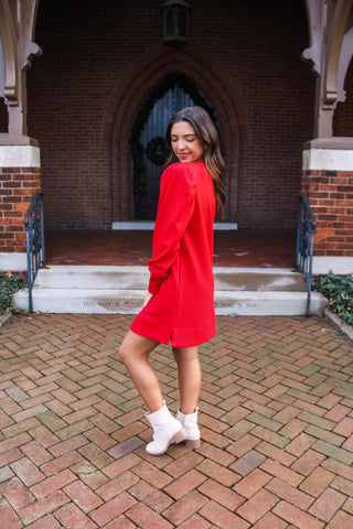 Love & Joy Pocket Dress • Red