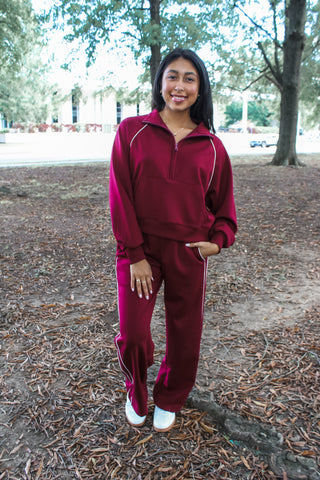 Move Forward Half Zip • Burgundy