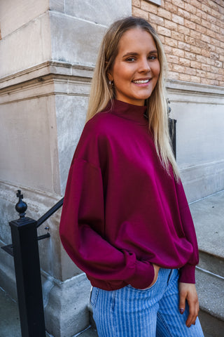 Elevated Edit Pullover • Wine