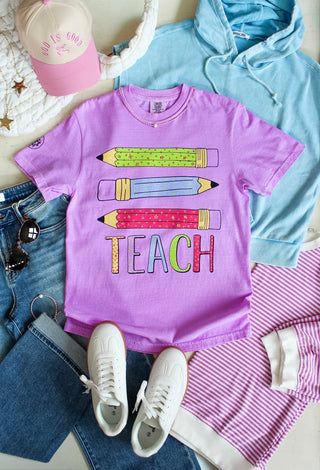 Ready To Teach Graphic Tee • Orchid