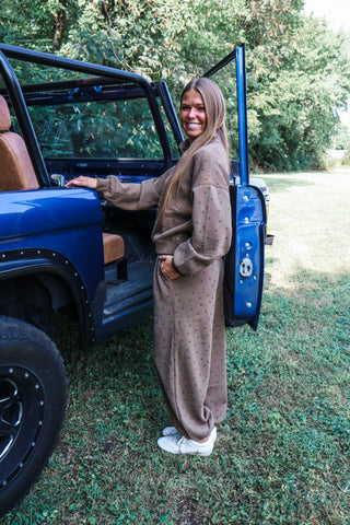 Starry Skies Pant Set • Brown
