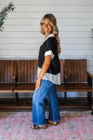 Timeless Trend • Black Pinstripe