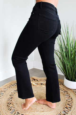 Keri Mid Rise Straight | Tummy Control • Black