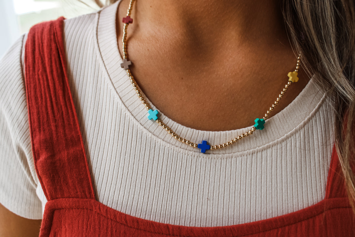 Crossing Paths Necklace • Multi