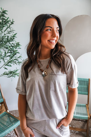 Sundrenched Pocket Pant Set • Taupe