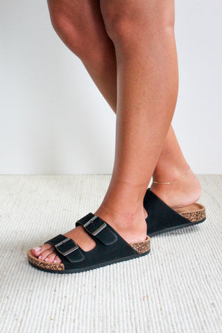 Brooke Buckle Strap Sandal • Black