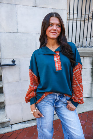 Harvest Hype Pullover • Dark Teal